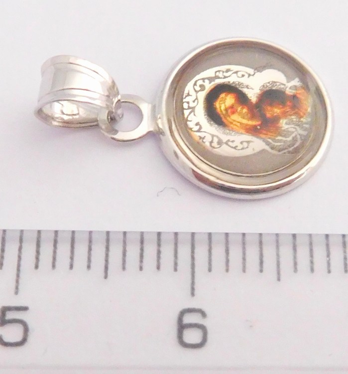 Klenoty Budín Zlatá madonka s Ježíškem přívěsek z bílého zlata s gravírováním 585/0,60gr H181