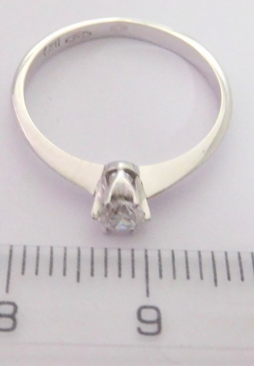 Klenoty Budín Zásnubní prsten z bílého zlata 1ks zirkon 585/1,45gr vel.52 HK1056