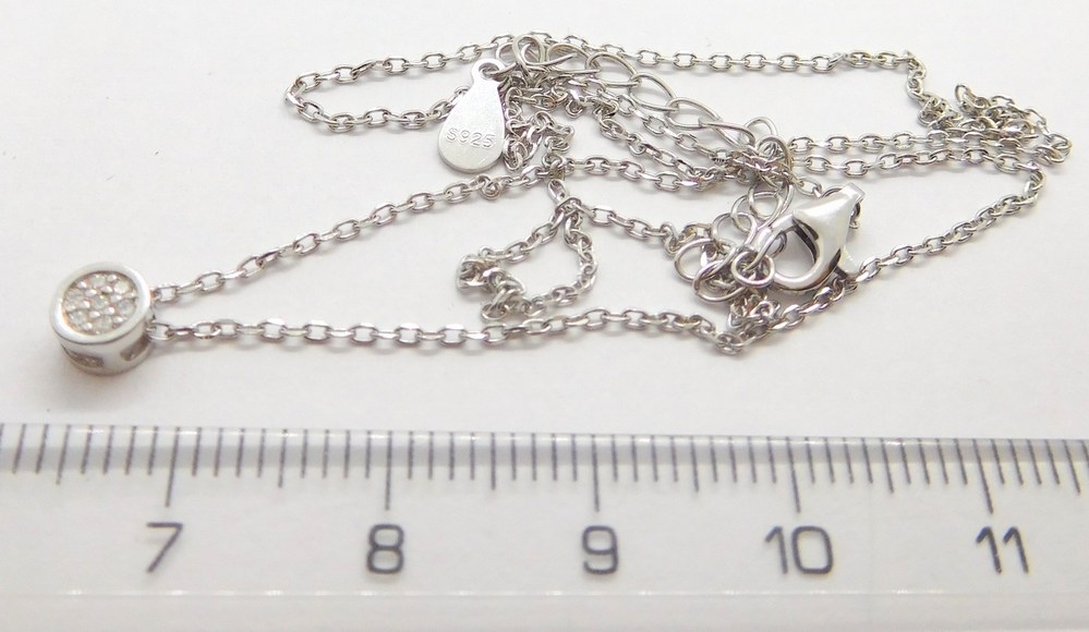 Klenoty Budín Dámský stříbrný náhrdelník se zirkony 925/1000 40+5cm 031106800002