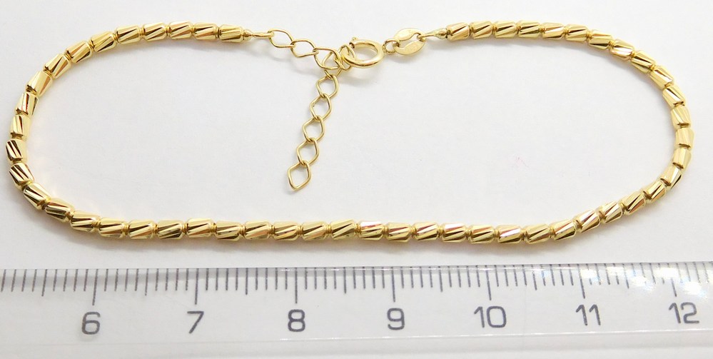 Klenoty Budín Dámský zlatý náramek ze žlutého zlata s gravírováním 585/2,97gr 17+3cm HK7032