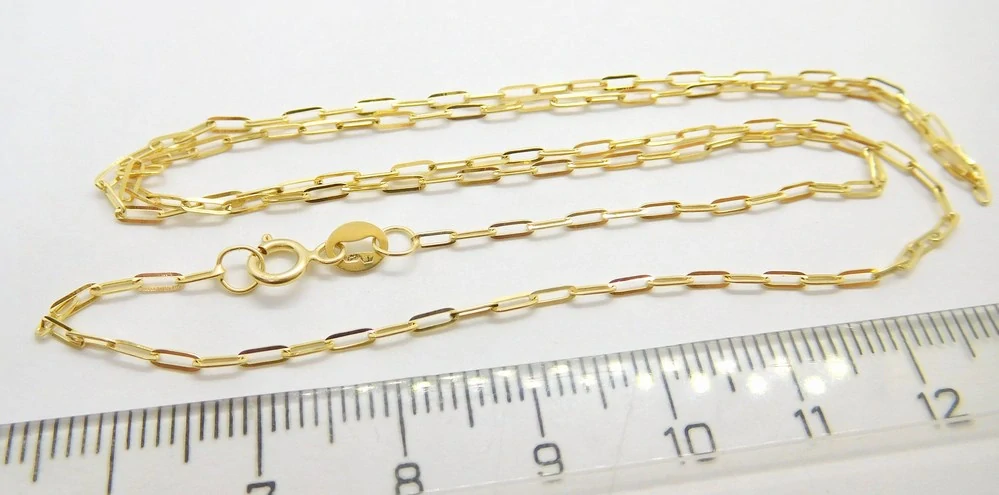 Klenoty Budín Dámský přívěskový zlatý řetízek očka 585/1,39gr 50cm HK6208