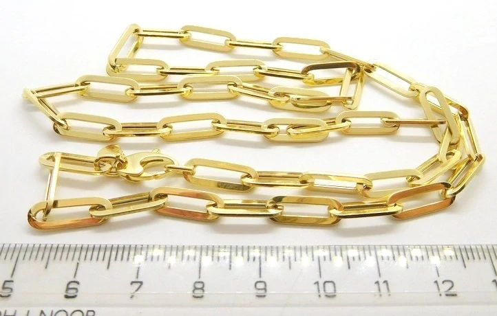 Klenoty Budín Pánský mohutný zlatý řetěz - oválná oka 585/7,84gr 54cm HK6202