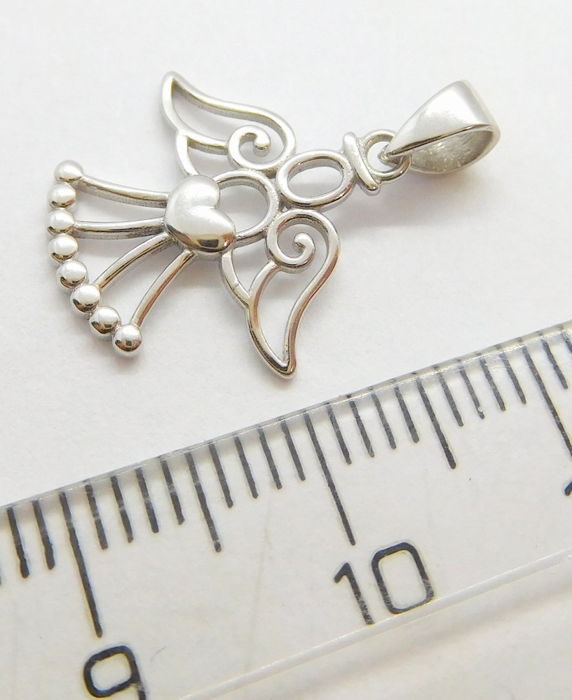 Klenoty Budín Dámský zlatý přívěsek andílek z bílého zlata 585/0,85gr 03024