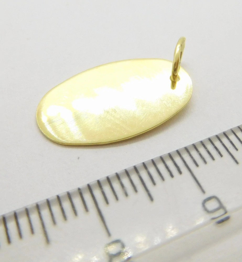 Klenoty Budín Hladký zlatý přívěsek (vhodný pro gravírování) 585/1,18gr HK3228