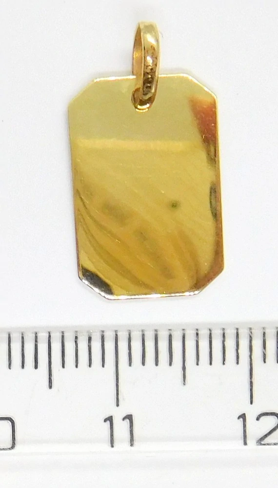 Klenoty Budín Hladký zlatý přívěsek (vhodný pro gravírování) 585/1,12gr HK3230