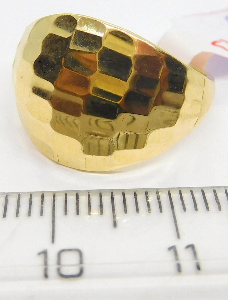 Klenoty Budín Mohutný dámský prsten ze žlutého zlata 585/2,84gr vel. 56 HK1243