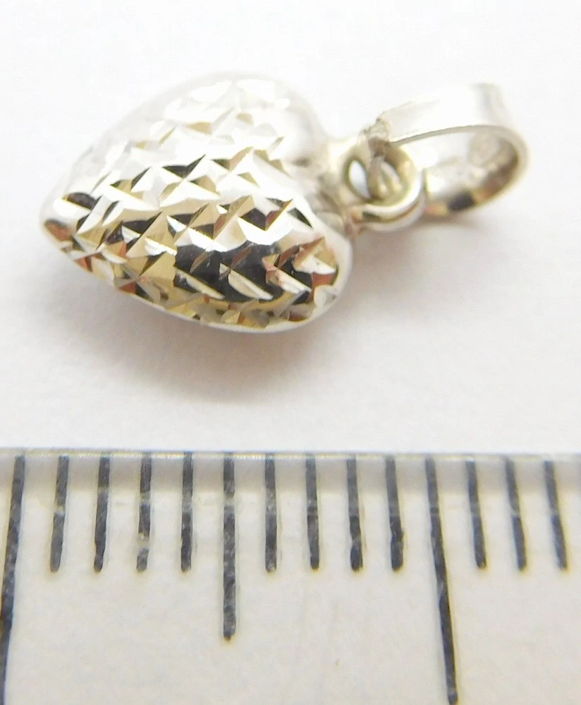 Klenoty Budín Dámský zlatý přívěsek srdíčko z bílého zlata 585/0,31gr 02592