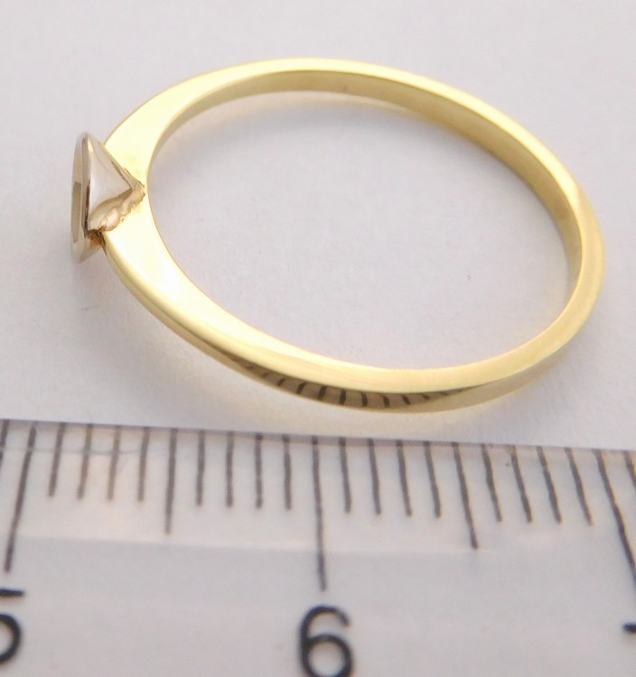 Klenoty Budín Zásnubní zlatý diamantový prsten s diamantem vel. 57 585/1,49gr 17-01 205 T282