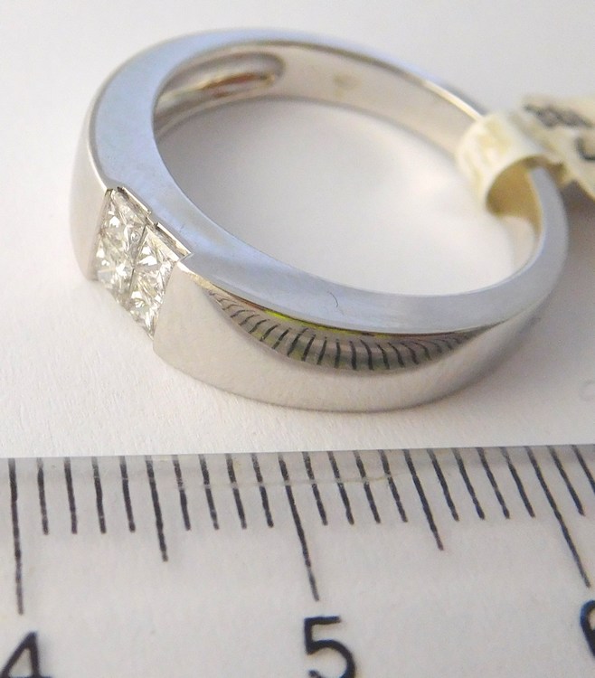 Klenoty Budín Masivní diamantový prsten z bílého zlata s brilianty 585/4,0gr vel. 55 3860071