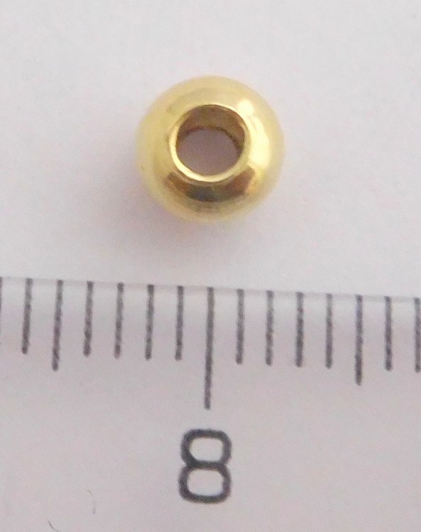 Klenoty Budín Zlatý přívěsek - zlatá kulička provlékací (korálek) na zlatý řetízek 585/0,25gr PK1Z