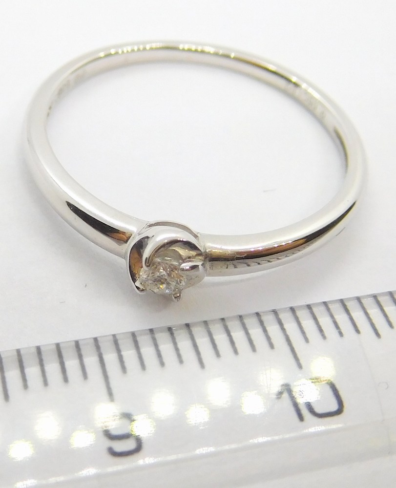 Klenoty Budín Zásnubní diamantový prsten z bílého zlata 0,06ct 585/1,60gr vel. 59 3861319