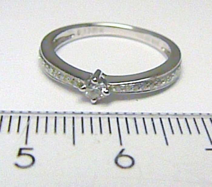 Klenoty Budín Luxusní mohutný zásnubní prsten s pravými diamanty (22x0,09ct a 1x0,08ct) 3860732 