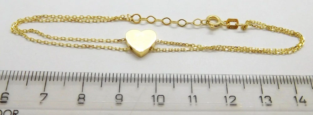 Klenoty Budín Dámský dvojitý zlatý pevný náramek 19cm 585/1,82gr HK4052