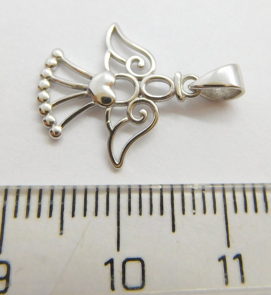 Klenoty Budín Dámský zlatý přívěsek andílek z bílého zlata 585/0,85gr 03024