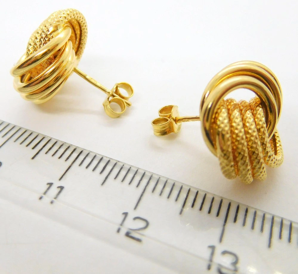 Klenoty Budín Dámské mohutné gravírované zlaté náušnice velké pecky 585/3,85gr HK2314