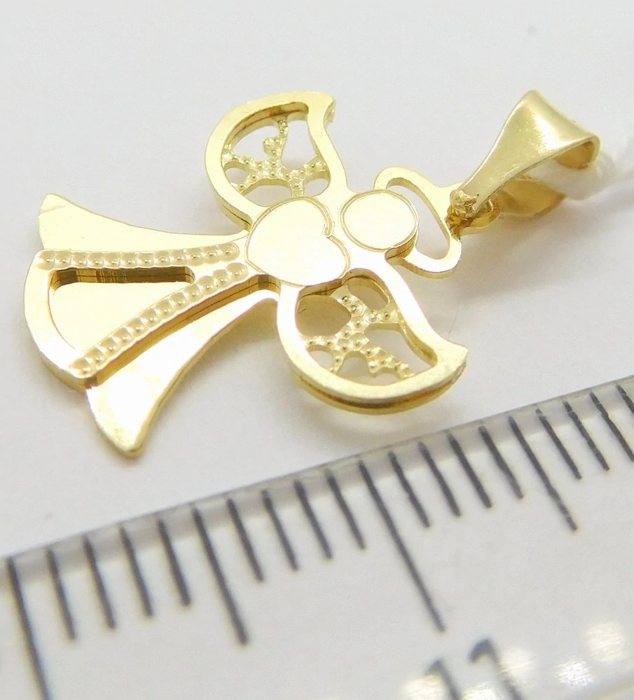 Klenoty Budín Zlatý gravírovaný andělíček ze žlutého zlata 585/0,83gr HK3225