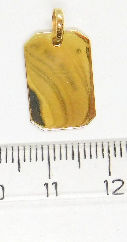Klenoty Budín Hladký zlatý přívěsek (vhodný pro gravírování) 585/1,12gr HK3230