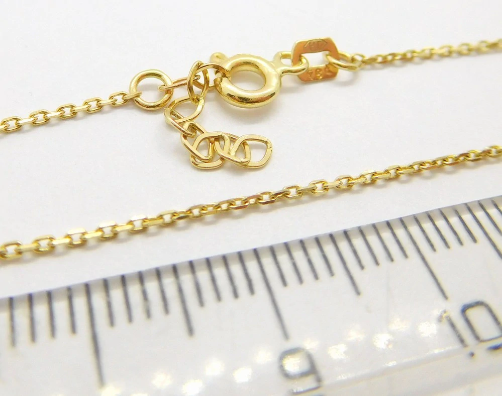 Klenoty Budín Zlatý pevný silný náramek twist s destičkami 585/0,77gr 18cm HK7144