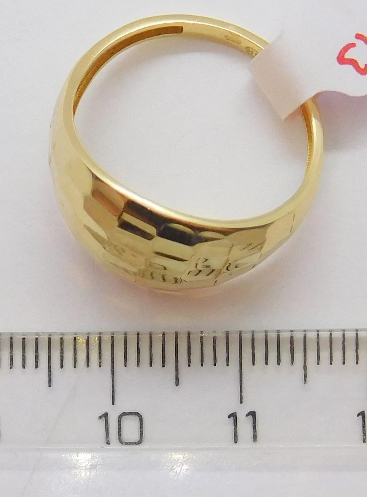 Klenoty Budín Mohutný dámský prsten ze žlutého zlata 585/2,84gr vel. 56 HK1243