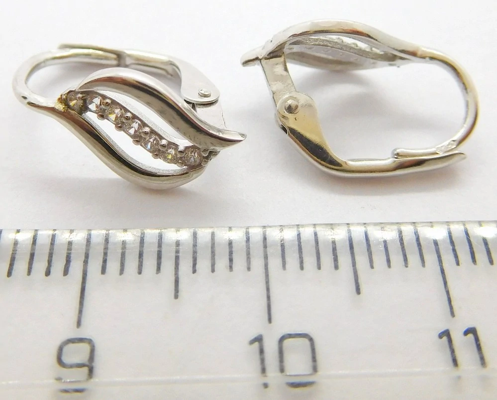 Klenoty Budín Dámské náušnice z bílého zlata se zirkony 585/1,62gr HK2345