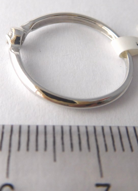 Klenoty Budín Zásnubní prsten z bílého zlata s jedním diamantem vel. 53 585/1,27gr 3861817