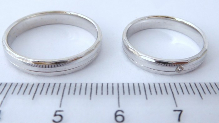 Elegantní zlaté snubní prsteny Couple 585/1000 4N18