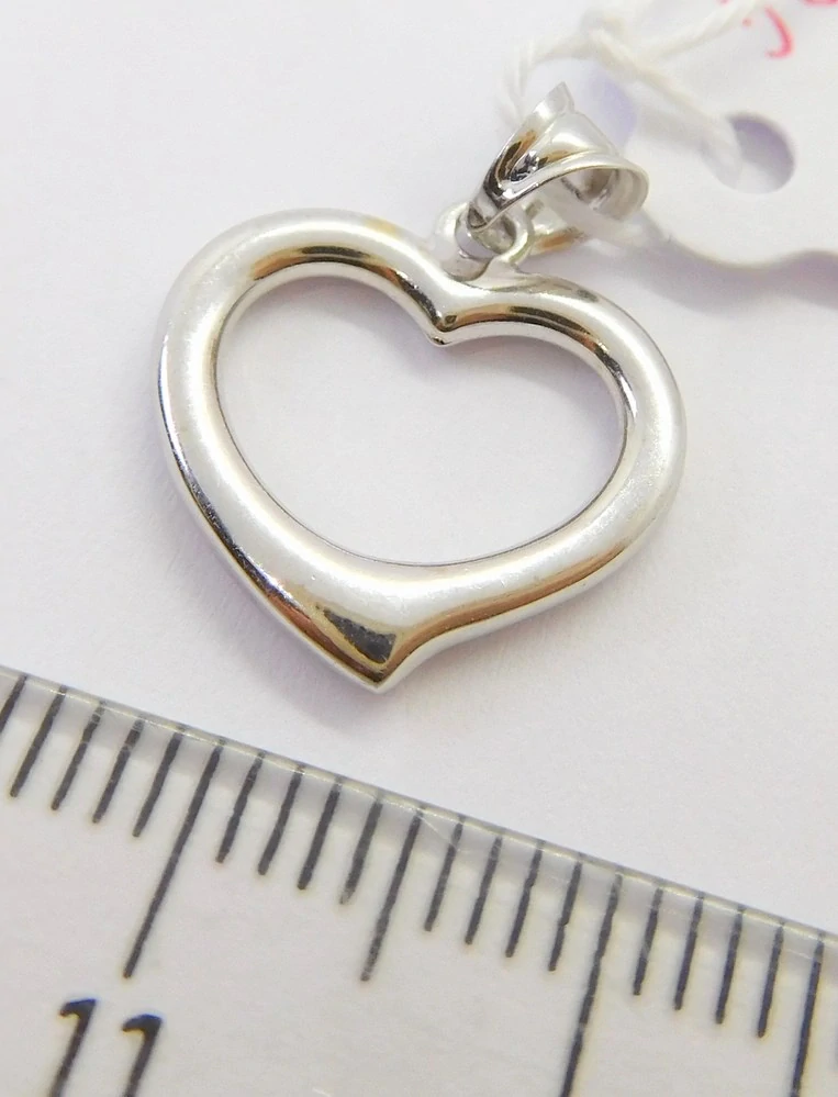 Klenoty Budín Zlatý přívěsek z bílého zlata - zlaté srdíčko hladké 585/0,63gr HK3273