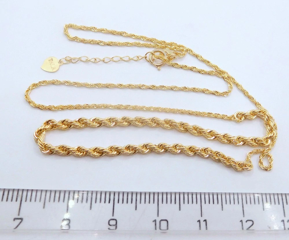 Klenoty Budín Dámský zlatý valisový řetízek TWIST + VALIS 585/1,54gr 45cm HK4104