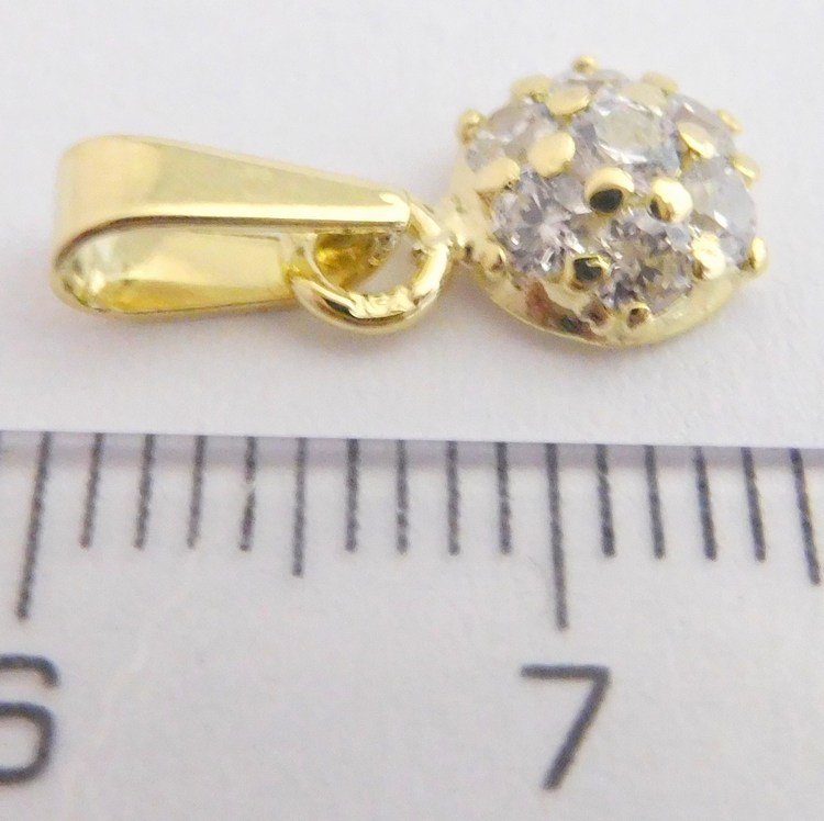 Klenoty Budín zlatý přívěsek ze žlutého zlata se zirkony 585/0,74gr 246040528