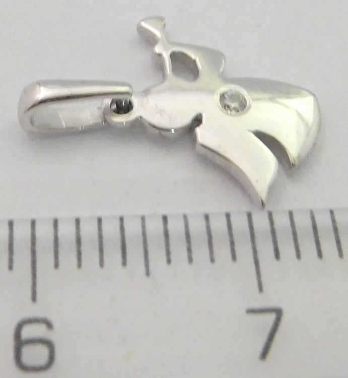 Klenoty Budín Zlatý gravírovaný andělíček z bílého zlata se zirkonem 585/0,77gr 346040806