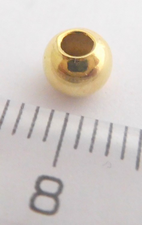 Klenoty Budín Zlatý přívěsek - zlatá kulička provlékací (korálek) na zlatý řetízek 585/0,25gr PK1Z