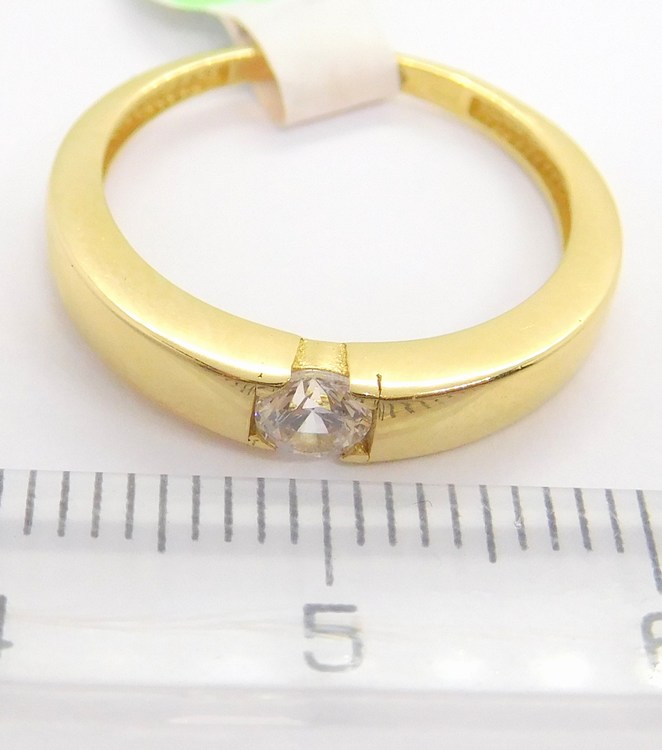 Klenoty Budín Zásnubní prstýnek ze žlutého zlata 585/1,70gr vel.50 HK1065