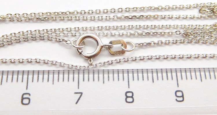 Klenoty Budín Přívěskový zlatý řetízek z bílého zlata ANKER 585/1,48gr 45cm HK6263