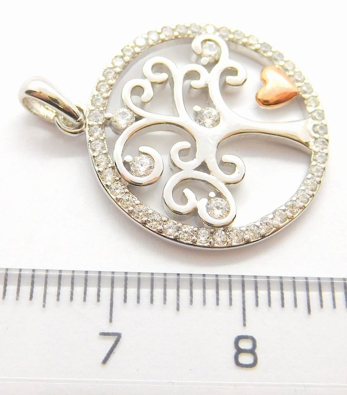 Klenoty Budín Stříbrný strom života - přívěsek se zirikony 925/1000 031097800001