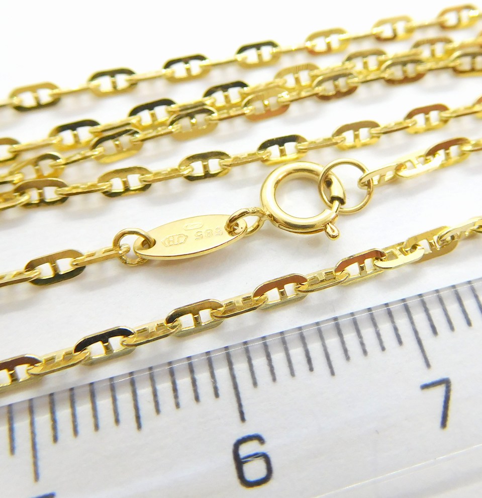 Klenoty Budín Mohutný dámský zlatý řetízek ze žlutého zlata 585/2,66gr 45cm HK6075