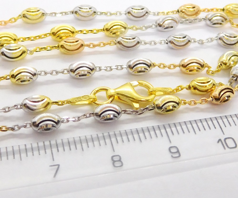 Klenoty Budín Dámský gravírovaný stříbrný řetízek (zlatá,růžová,stříbrná) 925/1000 45cm 031047500007