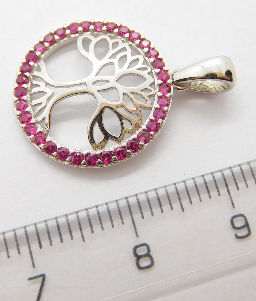Klenoty Budín Zlatý přívěsek - strom života s červenými rubíny 585/1,84gr HK3094B