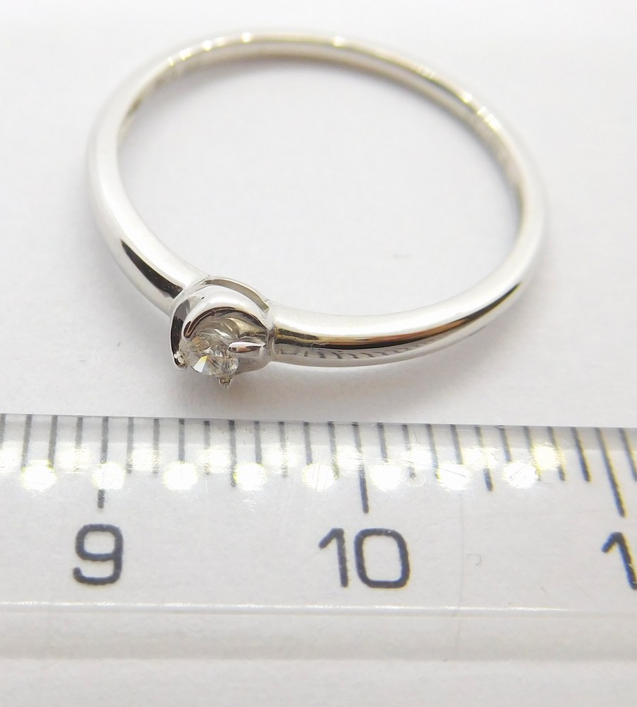 Klenoty Budín Zásnubní diamantový prsten z bílého zlata 0,06ct 585/1,60gr vel. 59 3861319