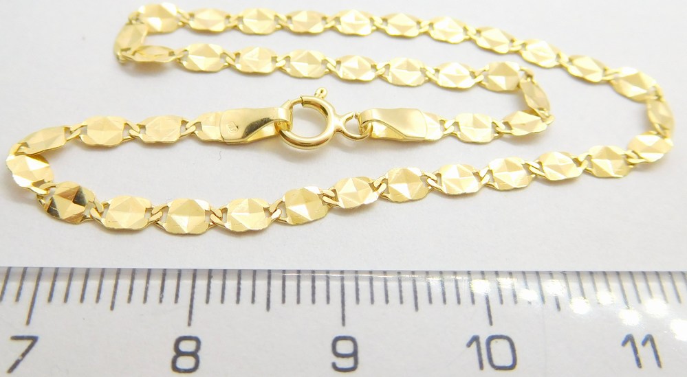 Klenoty Budín Dámský hladký pevný zlatý náramek ze žlutého zlata 585/1,23gr 19cm HK7023