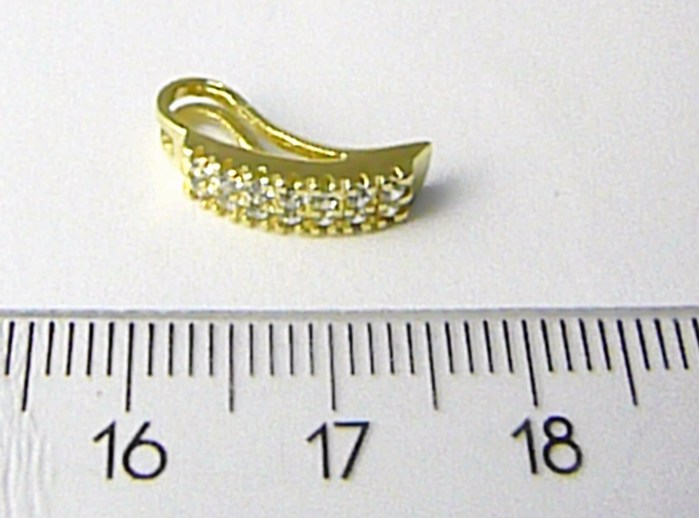 Klenoty Budín Luxusní silný zlatý přívěsek posetý zirkony 585/1,06 gr 246040607
