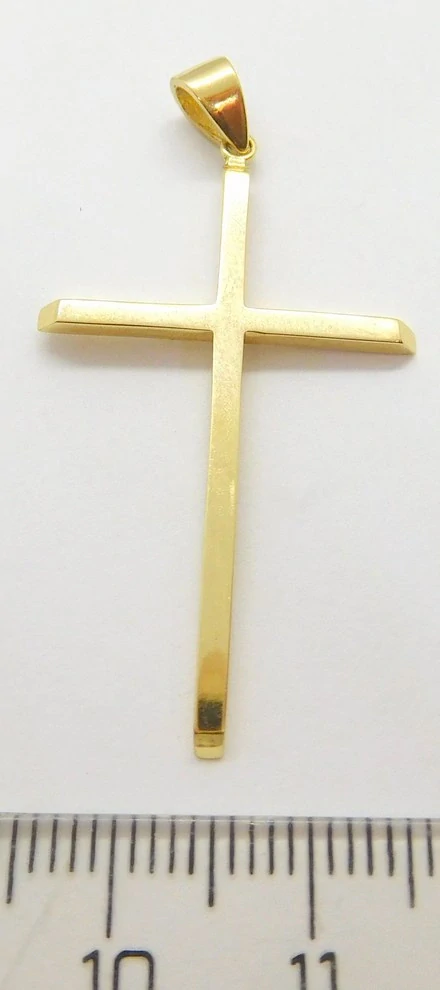 Klenoty Budín Dámský zlatý přívěsek obrovský křížek 585/1,66gr HK3193