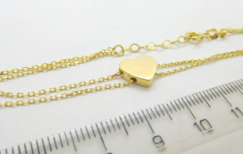 Klenoty Budín Dámský dvojitý zlatý pevný náramek 19cm 585/1,82gr HK4052