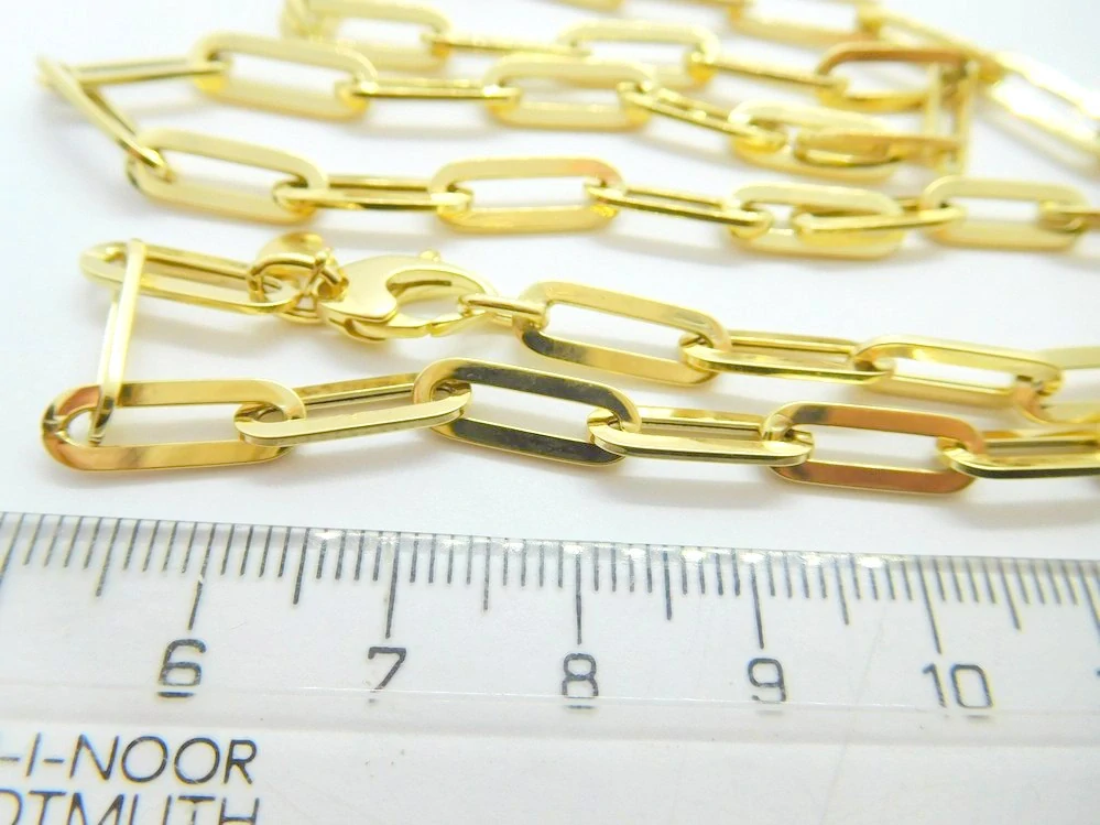 Klenoty Budín Pánský mohutný zlatý řetěz - oválná oka 585/7,84gr 54cm HK6202