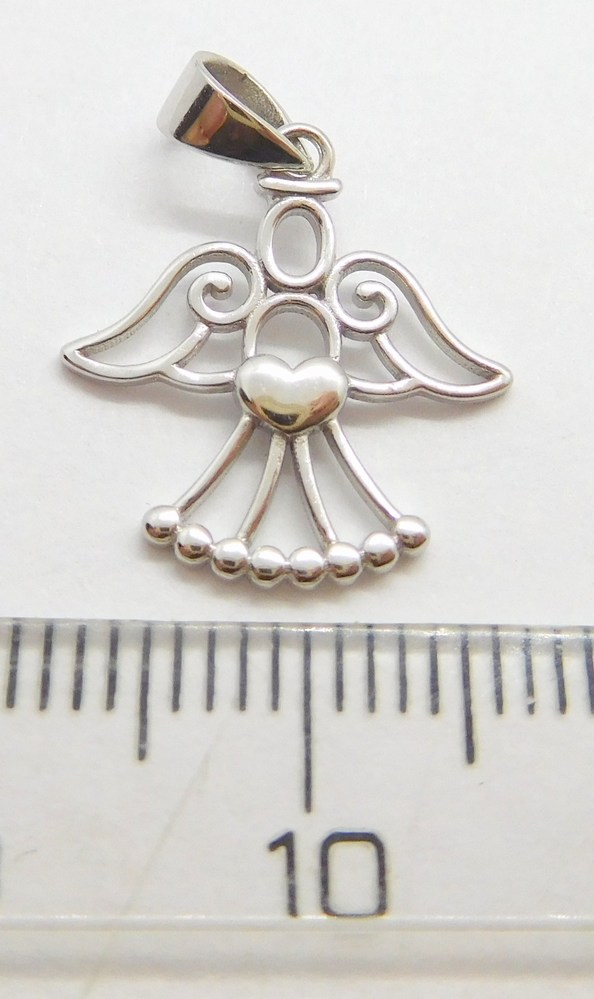 Klenoty Budín Dámský zlatý přívěsek andílek z bílého zlata 585/0,85gr 03024