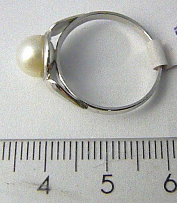 Klenoty Budín Dámský mohutný velký zlatý prsten s velkou bílou perlou 585/1,6 gr vel. 55 S115 POŠTOVNÉ ZDARMA!