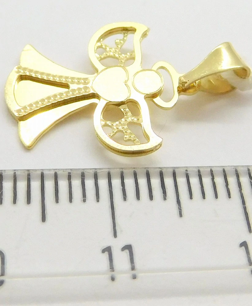 Klenoty Budín Zlatý gravírovaný andělíček ze žlutého zlata 585/0,83gr HK3225