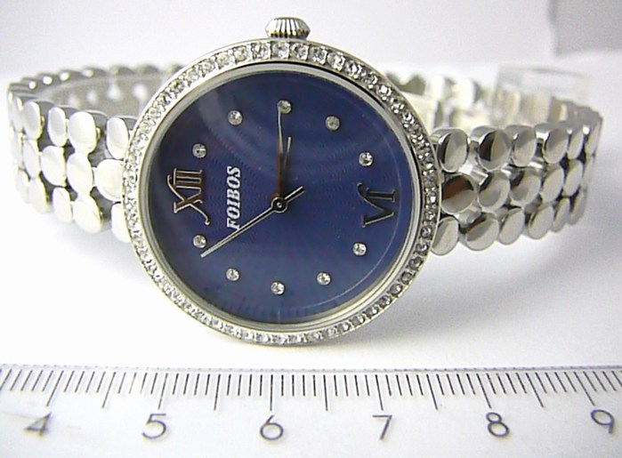 Foibos Dámské šperkové ocelové hodinky Foibos 3a39 s modro-fialovým číselníkem a zirkon POŠTOVNÉ ZDARMA!!