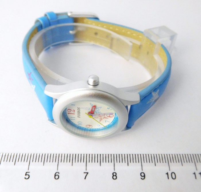 Foibos Světle modré dětské hodinky Foibos CK1567.5 s barevnými motivy