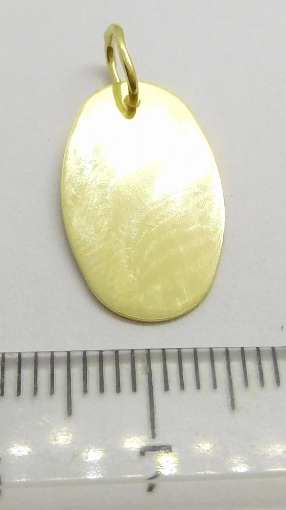 Klenoty Budín Hladký zlatý přívěsek (vhodný pro gravírování) 585/1,18gr HK3228