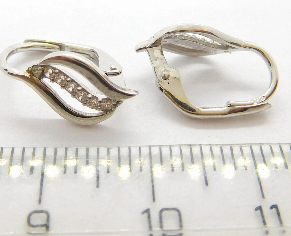 Klenoty Budín Dámské náušnice z bílého zlata se zirkony 585/1,62gr HK2345